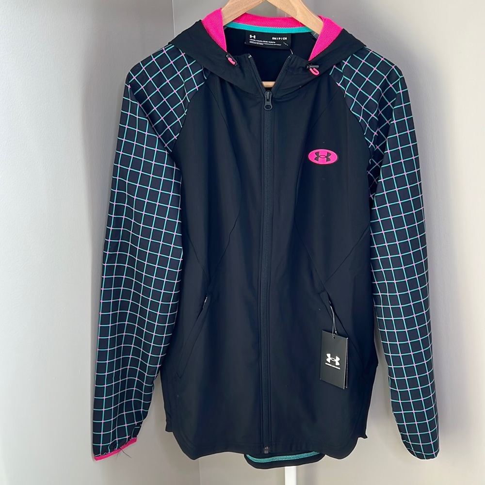 NWT Under Armour Hooded Jacket Retro Print
